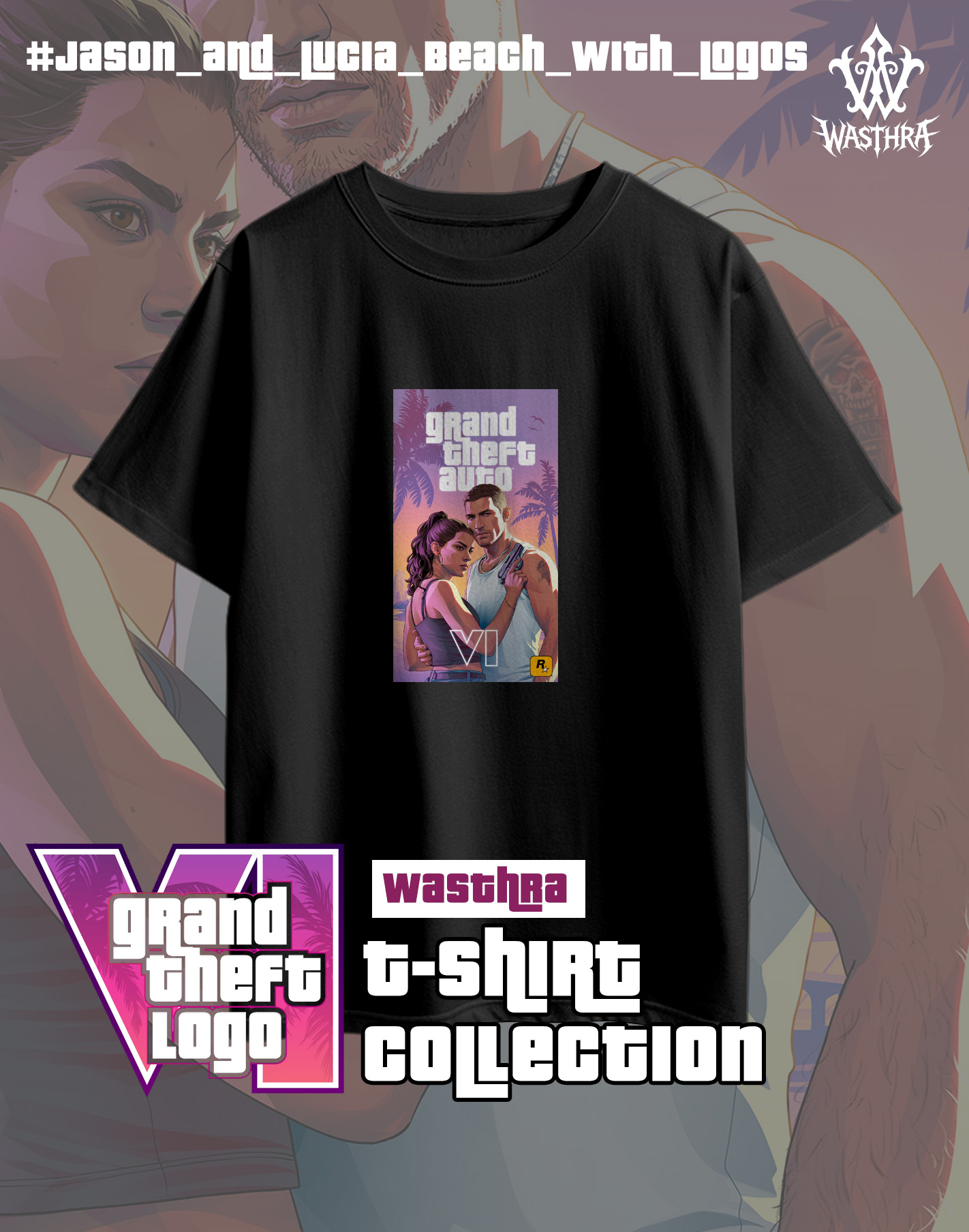 Wasthra x GTA VI Graphic Tee Collection - Image 10